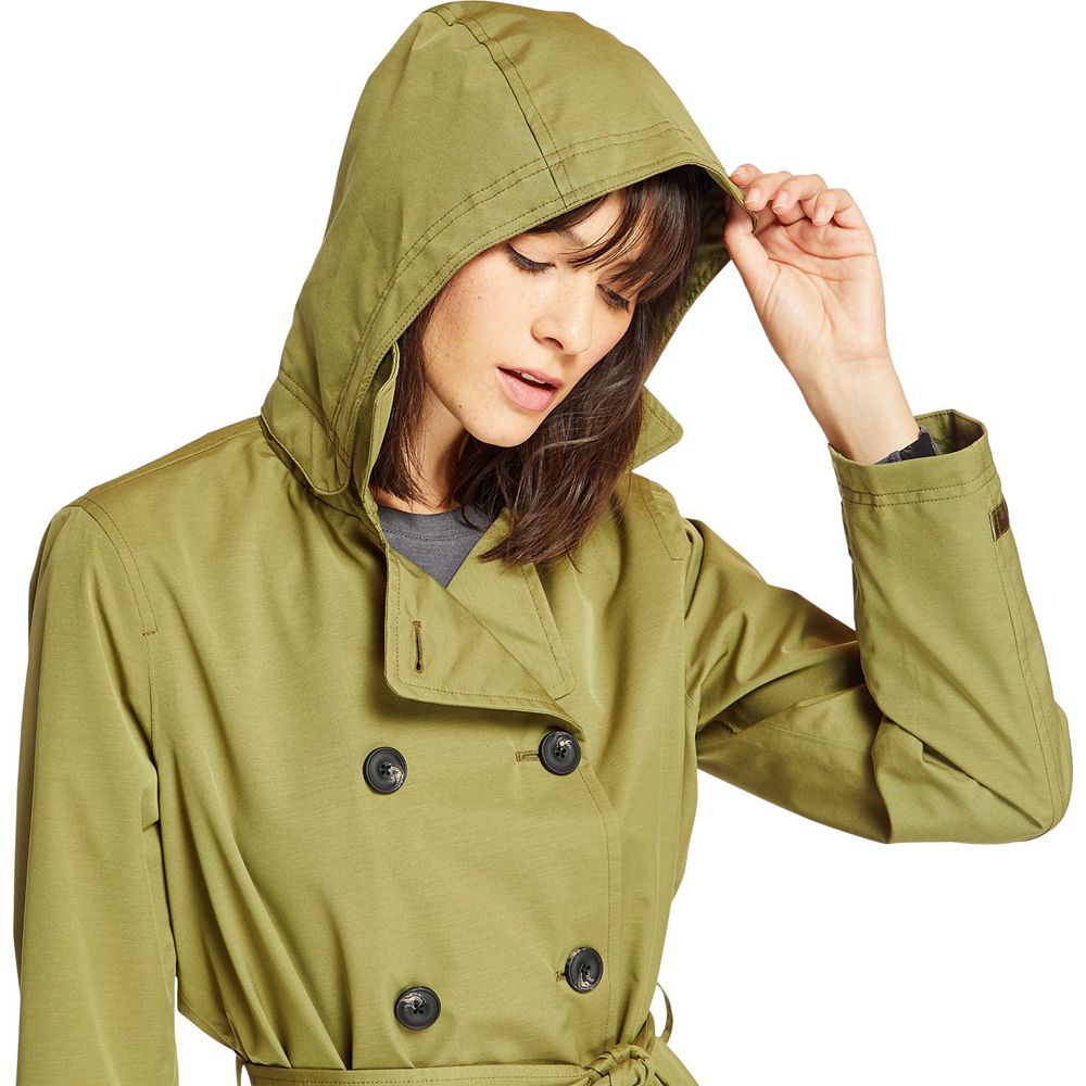 Timberland Παλτο Γυναικεια Ελιά - Classic Waterproof Trench - Greece 7410935-HX